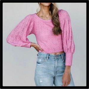 ❤️ Free People Tea Time Long Puff Sleeve Top ❤️
Med